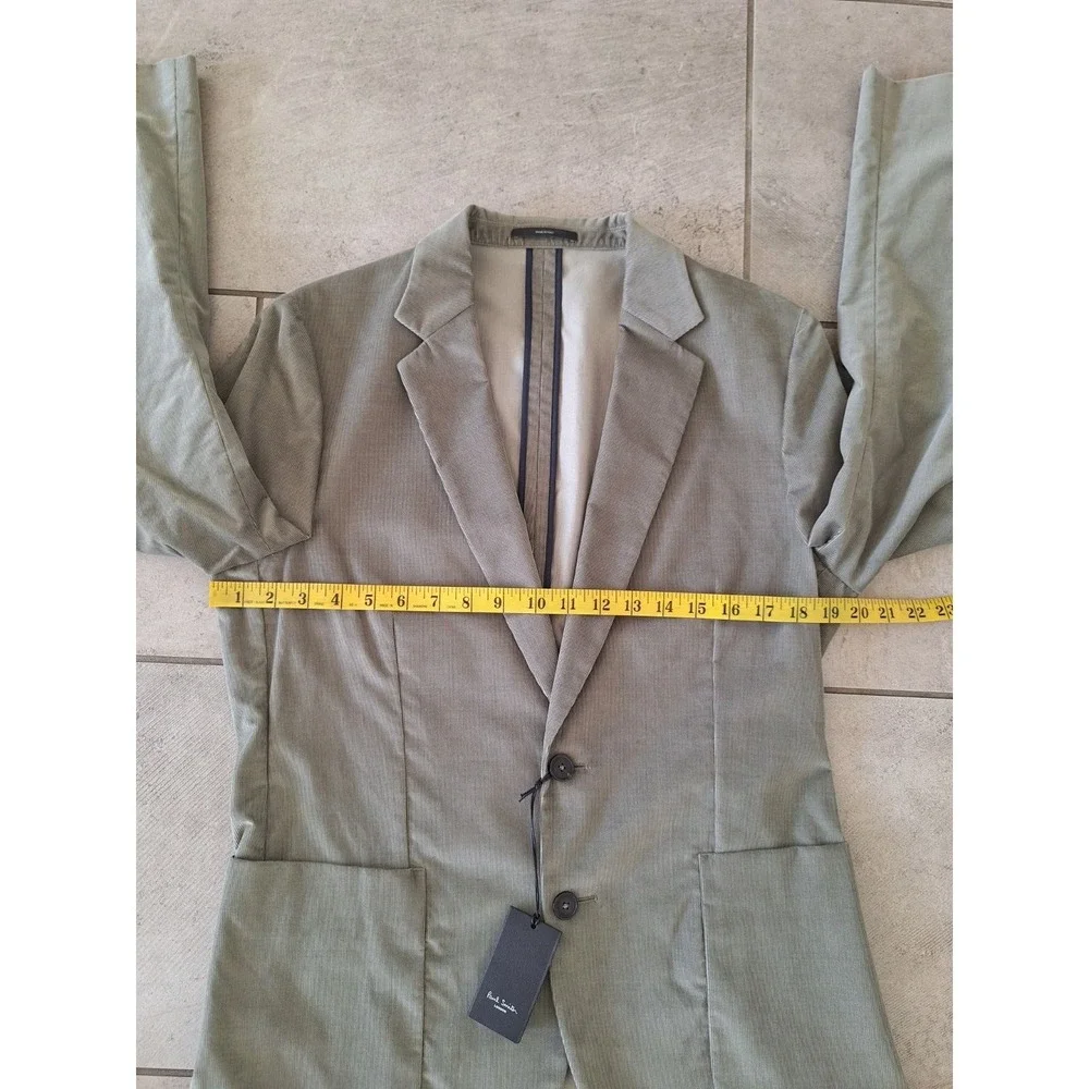 Paul Smith Mens cotton blend corduroy suit jacket in olive size 38
